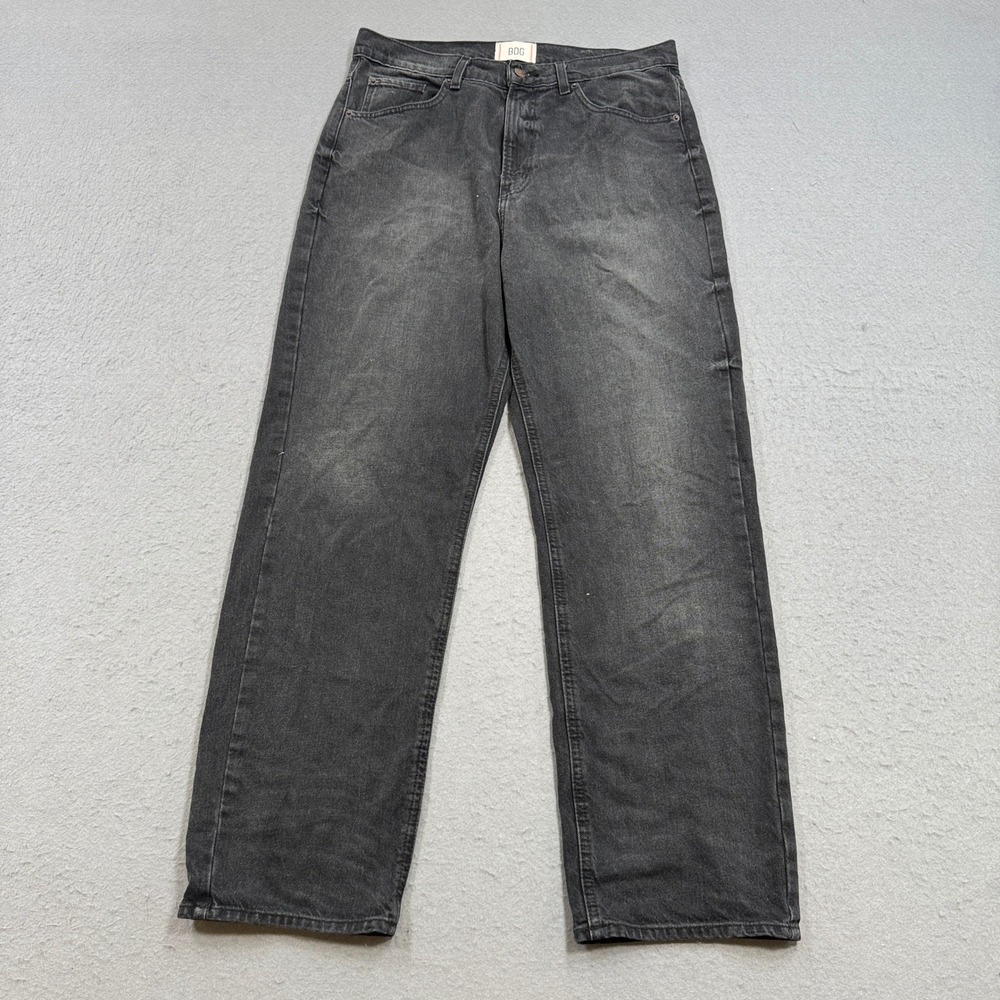BDG Cowboy Jeans Mens 32 Faded Black Denim Straight Leg Relaxed High Rise Skater
